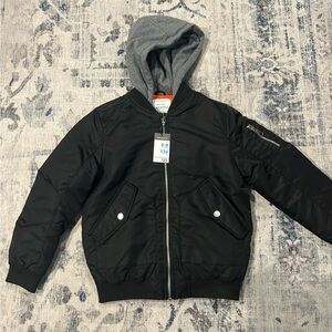 Primark Black Jacket with Gray and Silver Accents